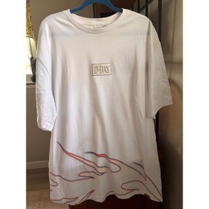 BTS SUGA Agust D Tour D-DAY White Flame T-Shirt Sz XXL